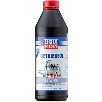 Масло трансмиссионное LIQUI MOLY полусинтетическое Getriebeoil 75W-80 для коробок передач французских автомобилей (1л)