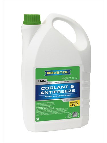 Антифриз RAVENOL HJC Hybrid Japanese Coolant Premix -40°C готовый зеленый (5л)