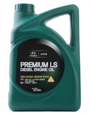 Моторное масло Hyundai Premium LS Diesel 5W-30 CH-4, 4л