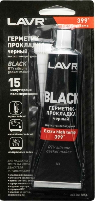 LAVR Герметик-прокладка черный высокотемпературный BLACK (85г)