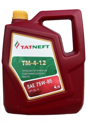 Трансмиссионное масло Tatneft ТМ 4-12 75W-85 GL-4, 4л
