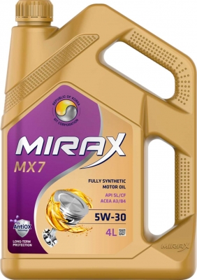 Моторное масло MIRAX MX7 5W-30 API SL/CF, 4л