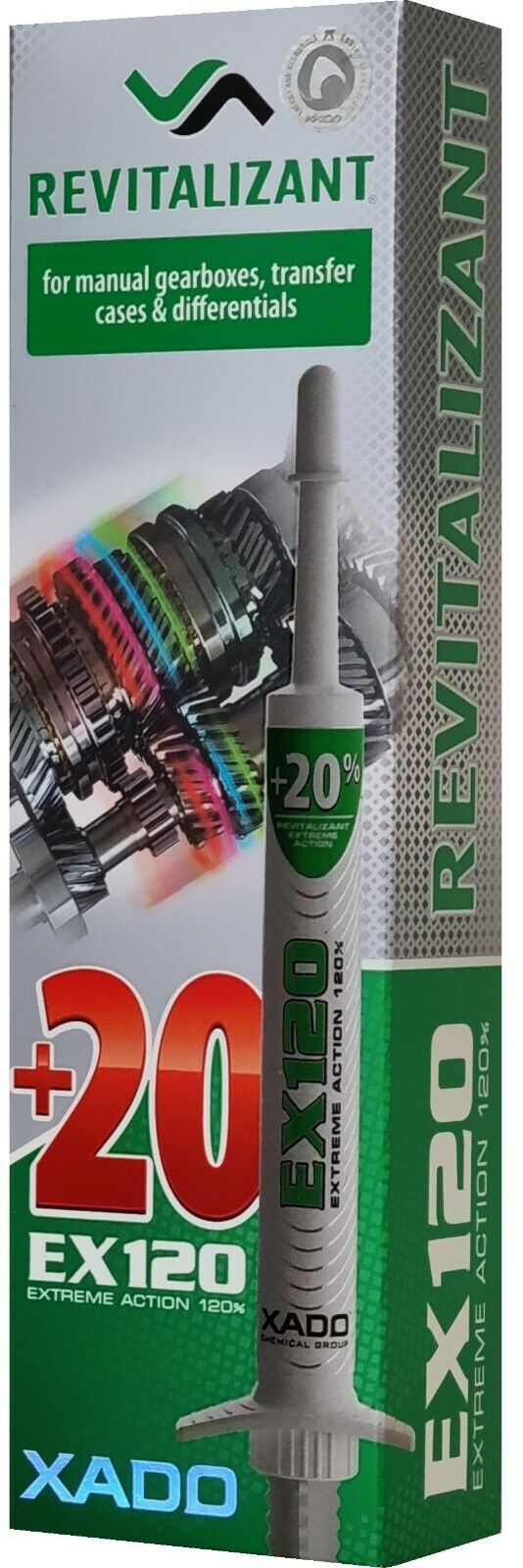 XADO Гель-Ревитализант для КПП и Редуктора EX120 (шприц) коробка, 8мл, 0.008л