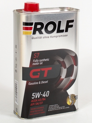 Моторное масло ROLF 5W-40 GT SN/CF (металл), 1л